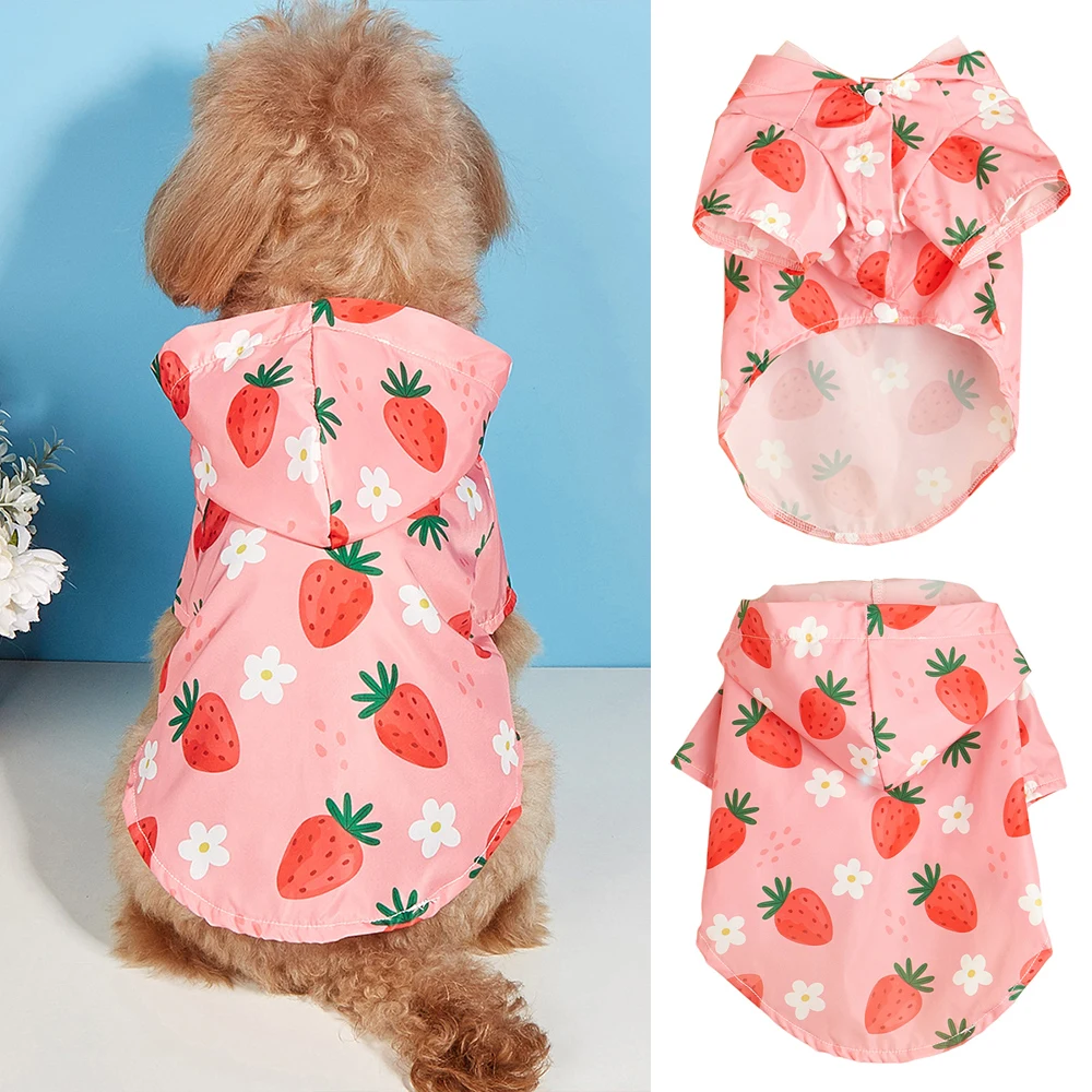 Waterproof Strawberry Raincoat Small Dog All-inclusive Raincoat Pet Breathable Puppy Clothes Comfortable Universal Pet Supplies
Waterproof Strawberry Raincoat Small Dog All-inclusive Raincoat Pet Breathable Puppy Clothes Comfortable Universal Pet Supplies