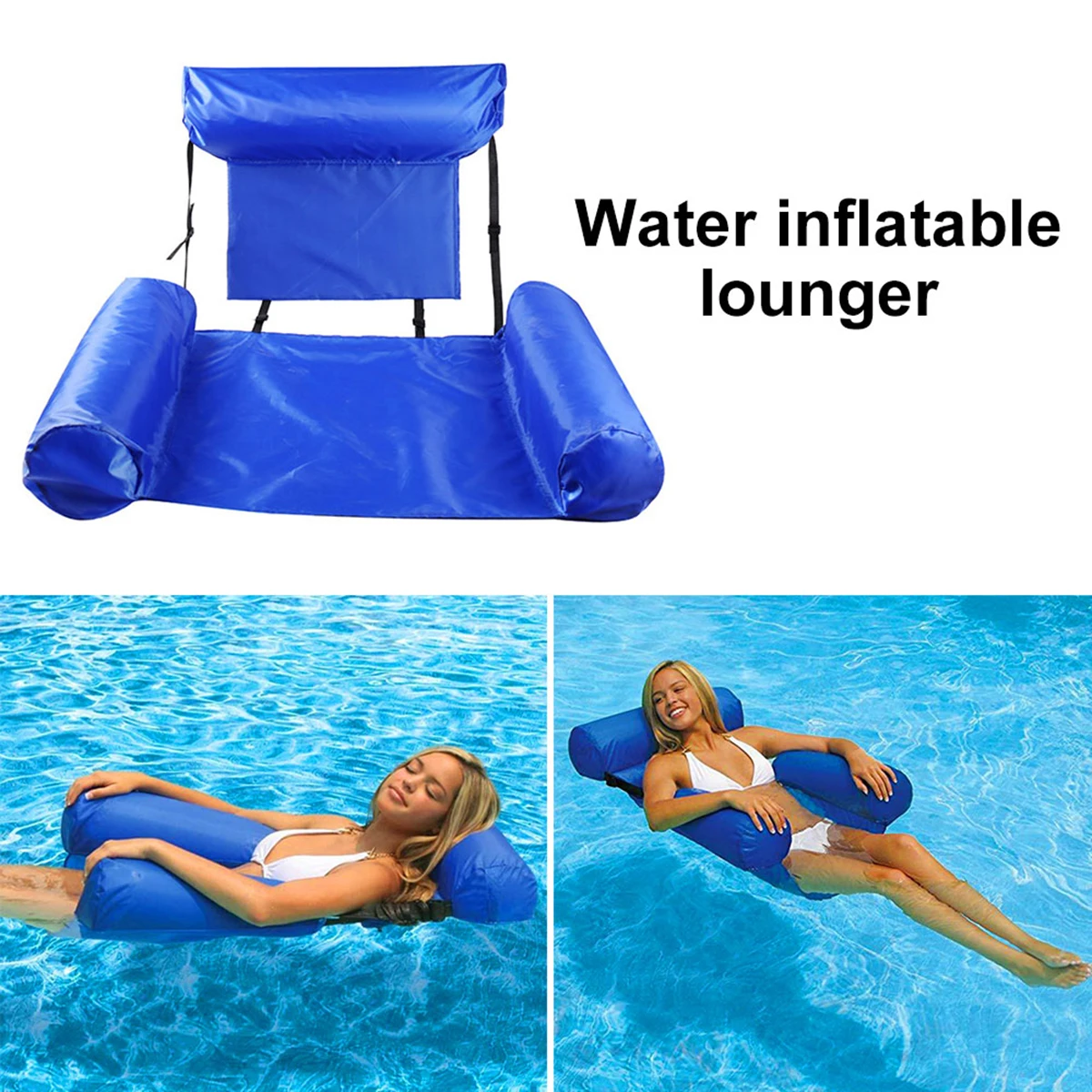 

Inflatable Floating Ring Swimming Mattress Water Hammock Recliner Summer Pool Party Toys Swimming Ring Bed Float Lounge Chair