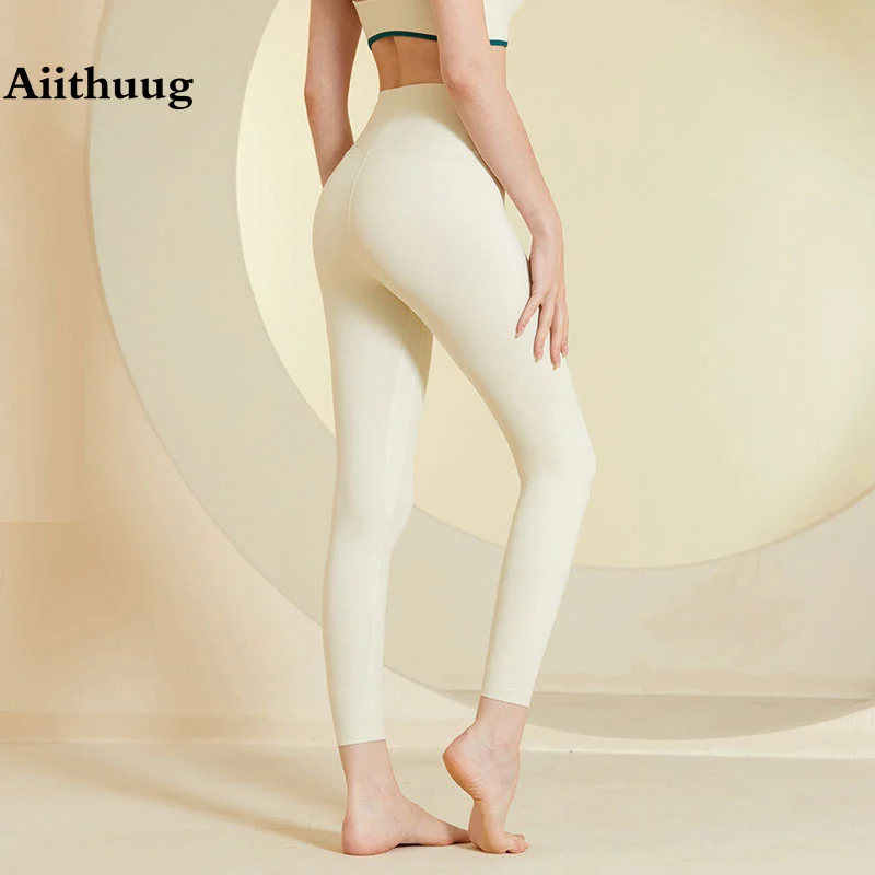 

Aiithuug Smooth Yoga Pants Seamless Lycra Yoga Leggings High Waist Workout Legging Cloud Feeling Butt Lift Fitness Gym Tights