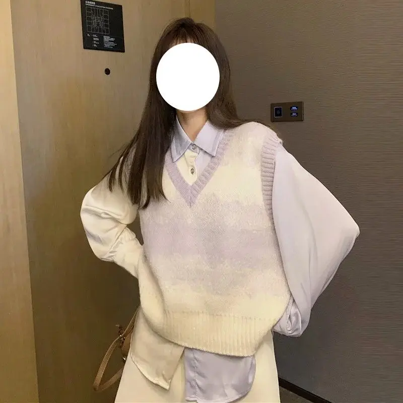 Корейский модный женский 2023 новый весенне-осенний шикарный однотонный Свободный Повседневный Женский пуловер без рукавов, жилеты, топы C05
Корейский модный женский 2023 новый весенне-осенний шикарный однотонный Свободный Повседневный Женский пуловер без рукавов, жилеты, топы C05