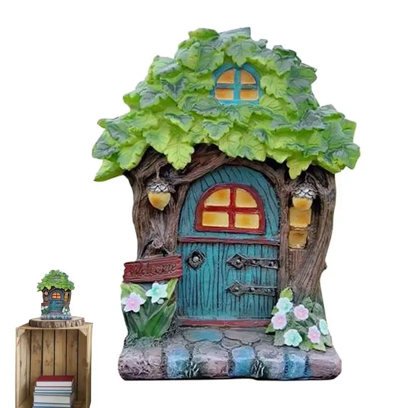 

Сказочная дверь для сада, миниатюрные деревья, Сказочная дверь, Настенный декор, статуя сказочного дома, уличная миниатюрная сказочная садовая дверь