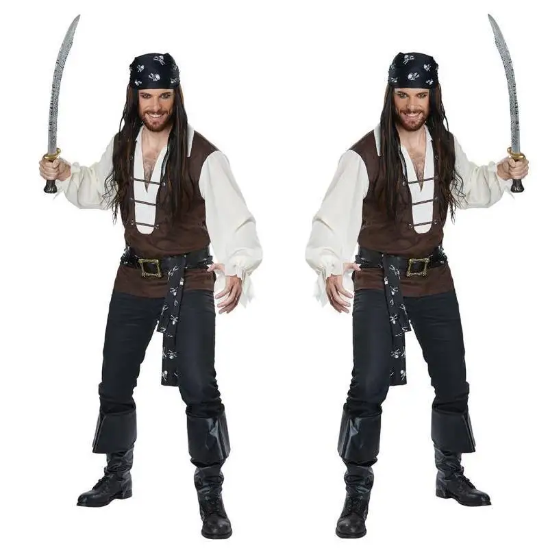 Halloween New Men Cosplay Pirate Costumes Carnival Pirate Stage Performance Costume
Halloween New Men Cosplay Pirate Costumes Carnival Pirate Stage Performance Costume