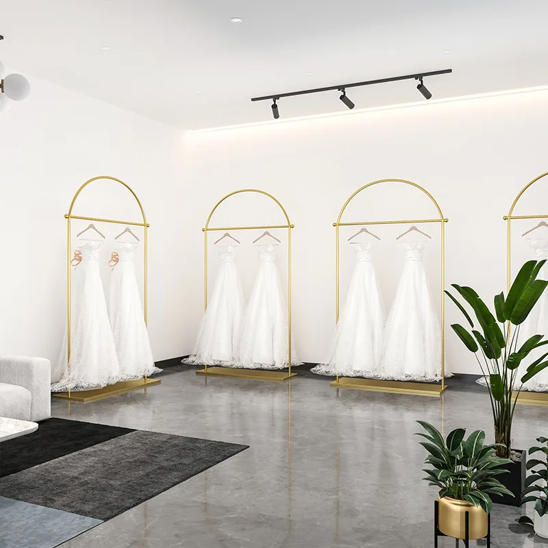 

Custom, Good Price Custom Clothing Store Boutique Wedding Dress Rack Display Stand Wedding Dresses