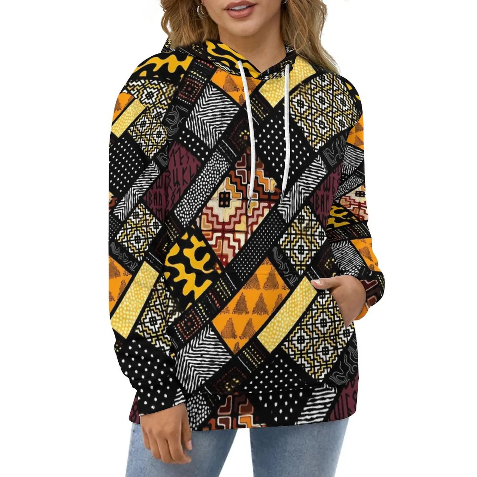 Afro Patchwork Print Casual Hoodies Vintage Plaid Cute Custom Loose Hoodie Winter Long Sleeve Hip Hop Oversized Sweatshirts
Afro Patchwork Print Casual Hoodies Vintage Plaid Cute Custom Loose Hoodie Winter Long Sleeve Hip Hop Oversized Sweatshirts