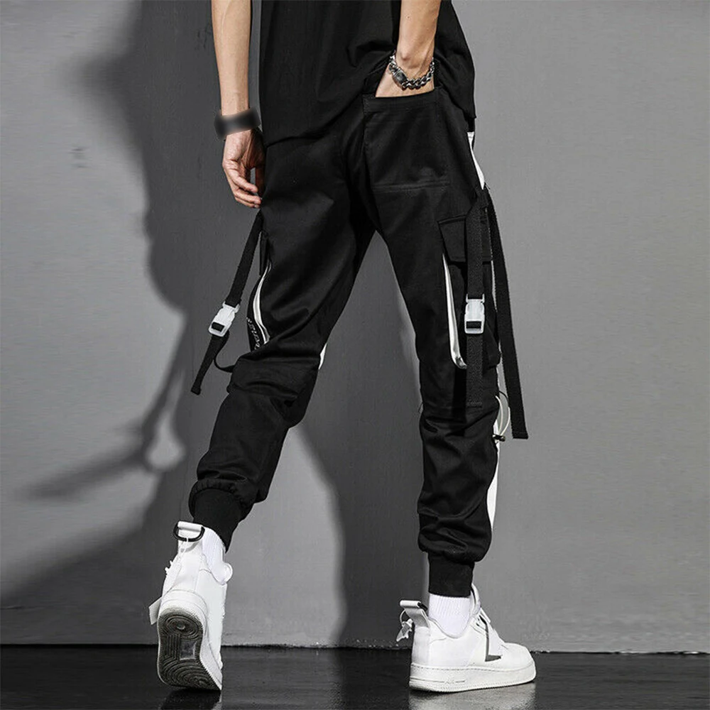 Fashion Man Cargo Pants Multiple Pockets Strap Casual Trouser Streetwear Joggers Hip Hop Harem Pants Trousers For Men Clothing
Fashion Man Cargo Pants Multiple Pockets Strap Casual Trouser Streetwear Joggers Hip Hop Harem Pants Trousers For Men Clothing