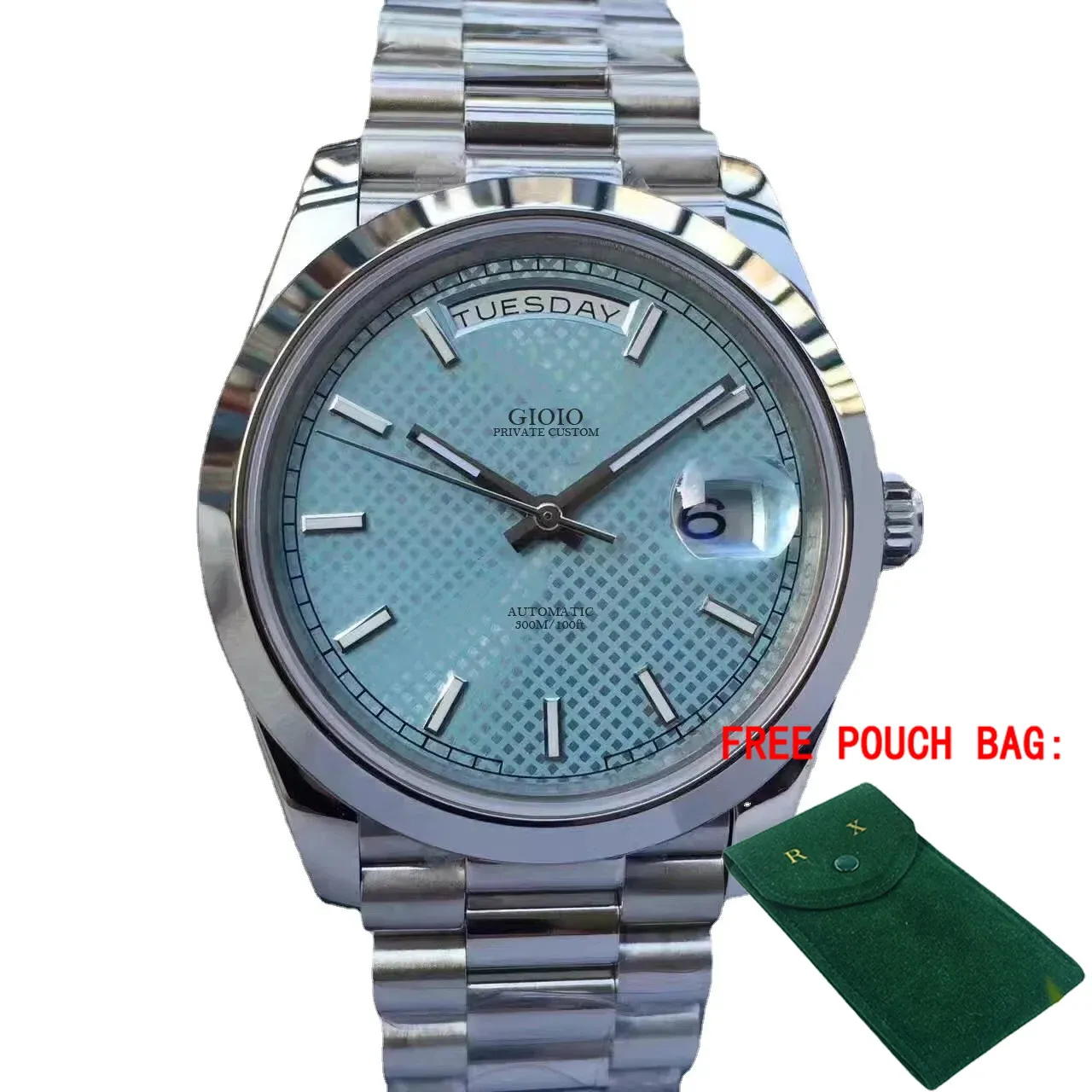 Luxury Mens Automatic Mechanical Watch Daydate Gold Black Blue Stainless Steel Sapphire
Luxury Mens Automatic Mechanical Watch Daydate Gold Black Blue Stainless Steel Sapphire