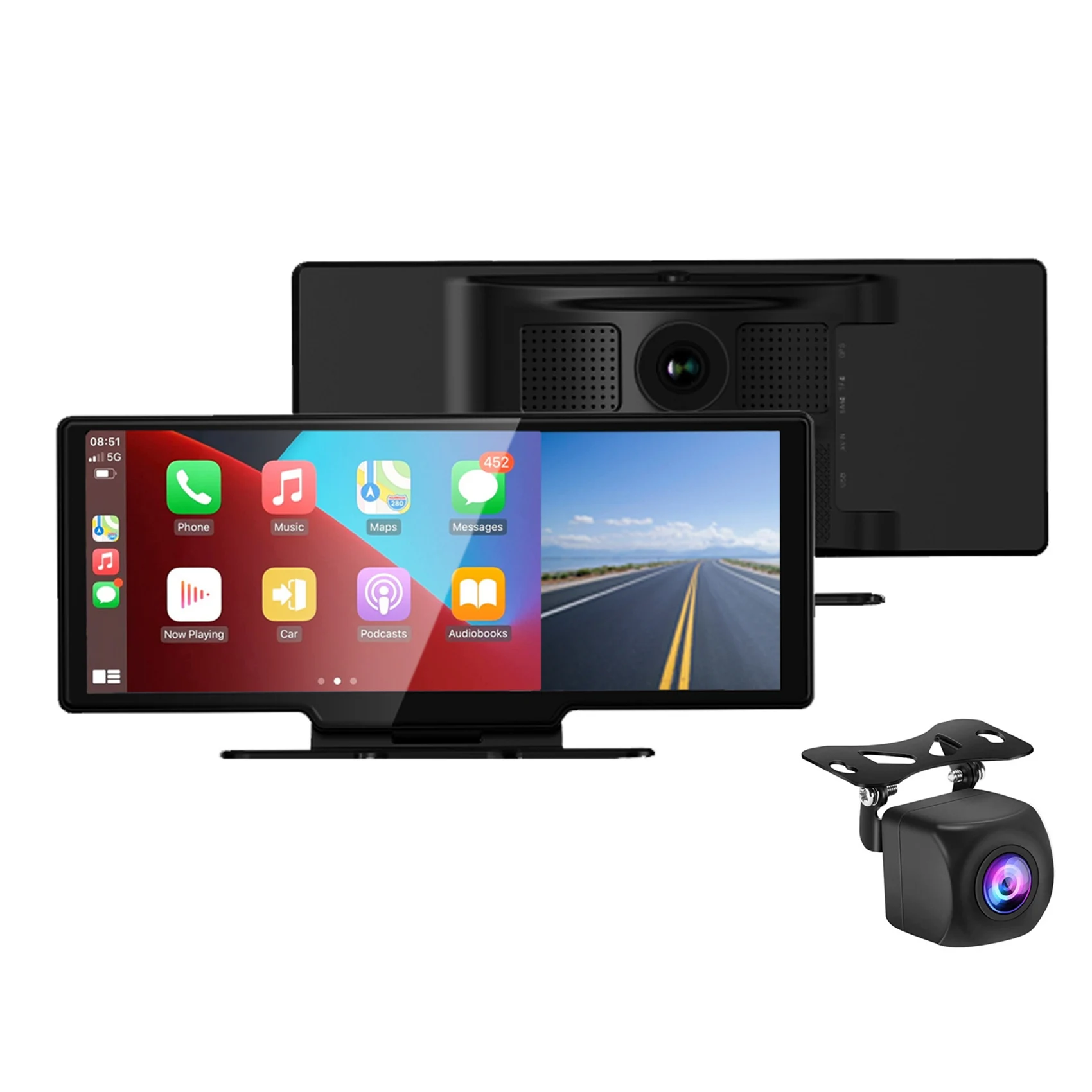 

10.26 Inch 4K Car Camera Dash Cam Carplay Android Auto Rearview Mirror Video Recording WIFI Loop Record Car DVR