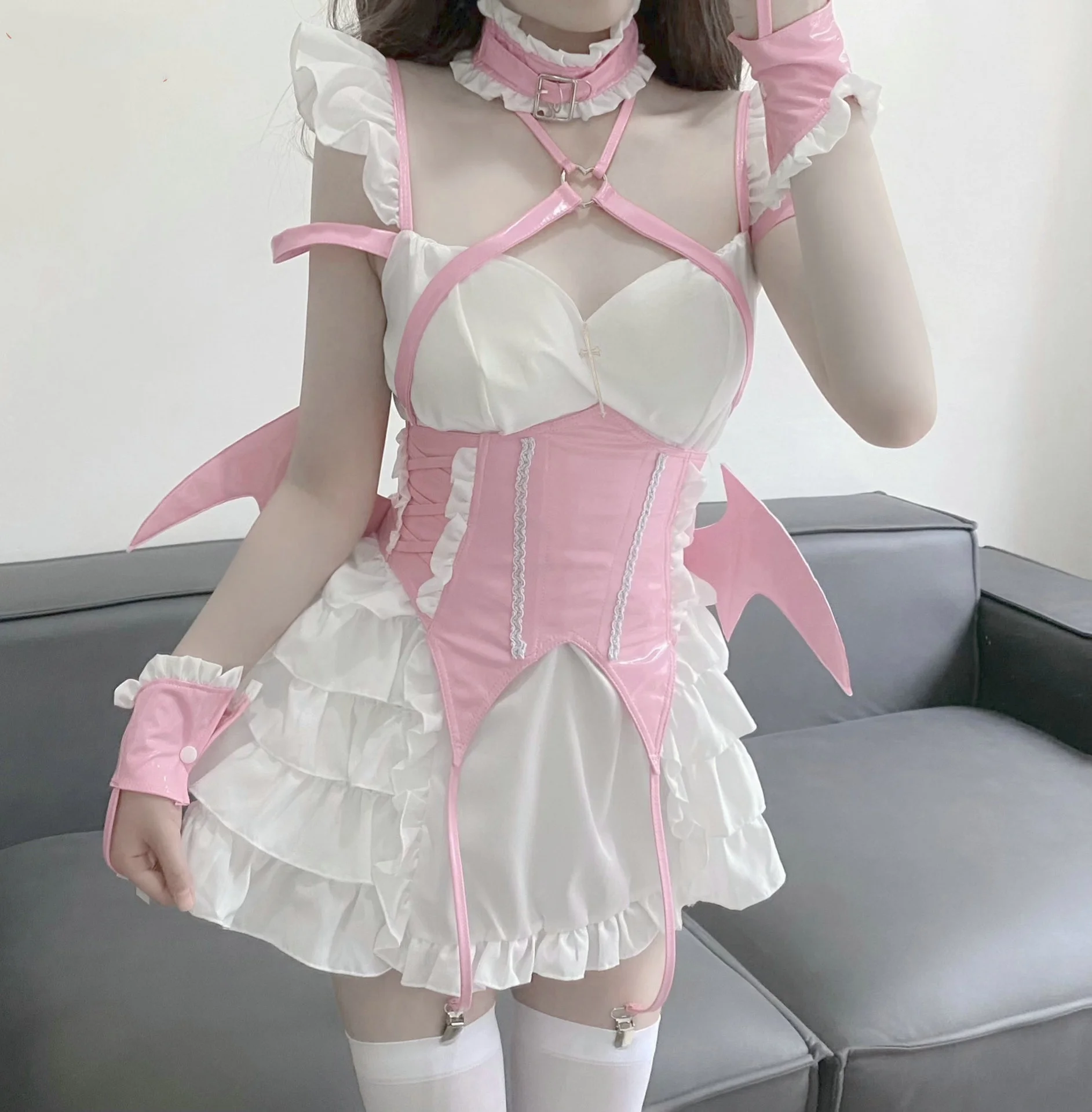 

Sweetheart Anime Girl Maid Dress Devil Pure Lolita Dress Bat Wing Devil Fairy Unifrom Cosplay