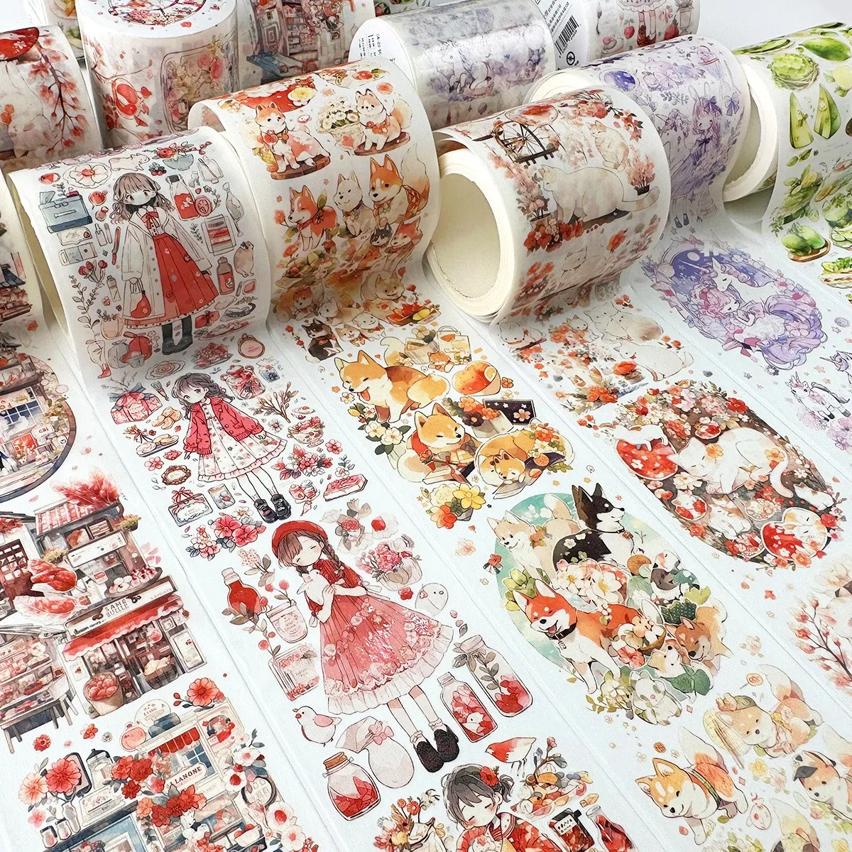 Vintage Washi Tape Aesthetic Masking Tape With Kawaii Girls Unicorn Dog Cat Pattern For Arts DIY Crafts Journal Supplies Planner
Vintage Washi Tape Aesthetic Masking Tape With Kawaii Girls Unicorn Dog Cat Pattern For Arts DIY Crafts Journal Supplies Planner