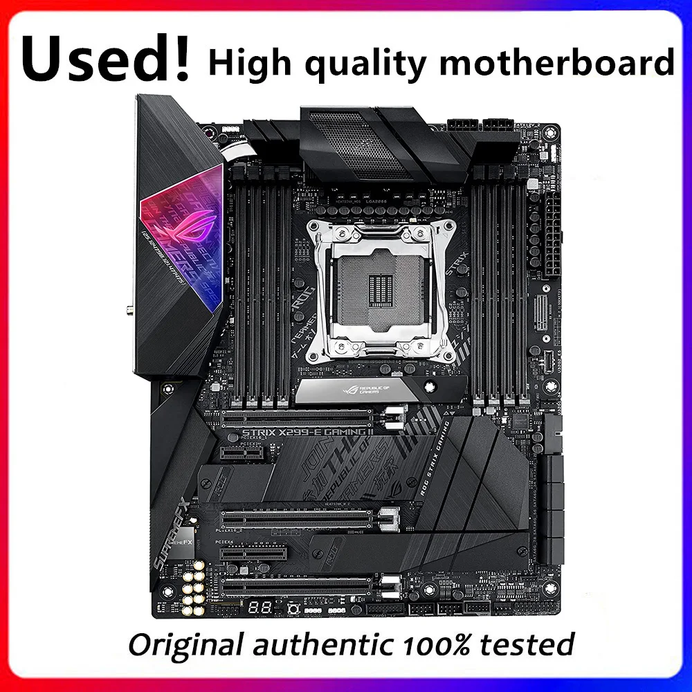 Используется для Asus ROG STRIX X299-E GAMING II оригинальная материнская плата Intel X299 DDR4 LGA 2066 USB3.0 M.2 SATA3 
Используется для Asus ROG STRIX X299-E GAMING II оригинальная материнская плата Intel X299 DDR4 LGA 2066 USB3.0 M.2 SATA3