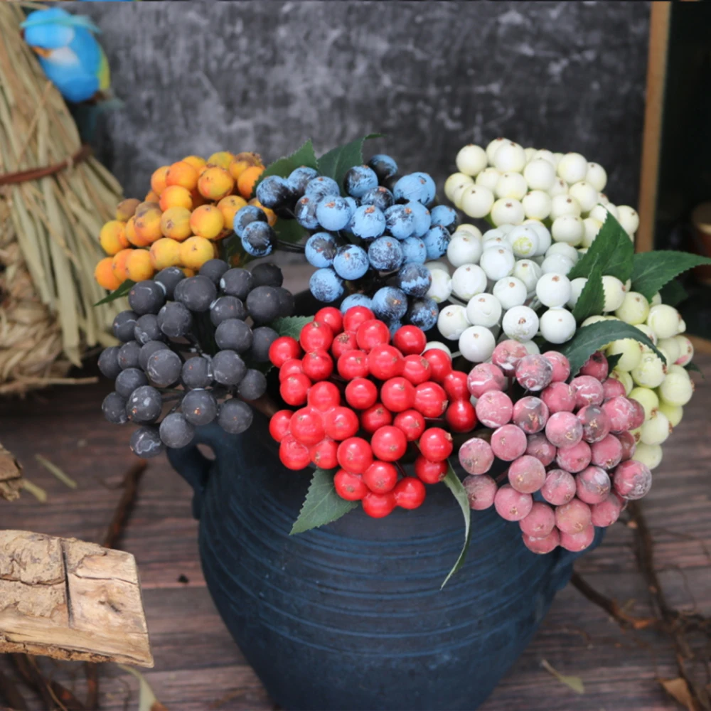 Artificial Flower Simulation Small Fruit Bunch Christmas Berry Eco-friendly 8 Colors Living Room Decoration Ornaments
Artificial Flower Simulation Small Fruit Bunch Christmas Berry Eco-friendly 8 Colors Living Room Decoration Ornaments