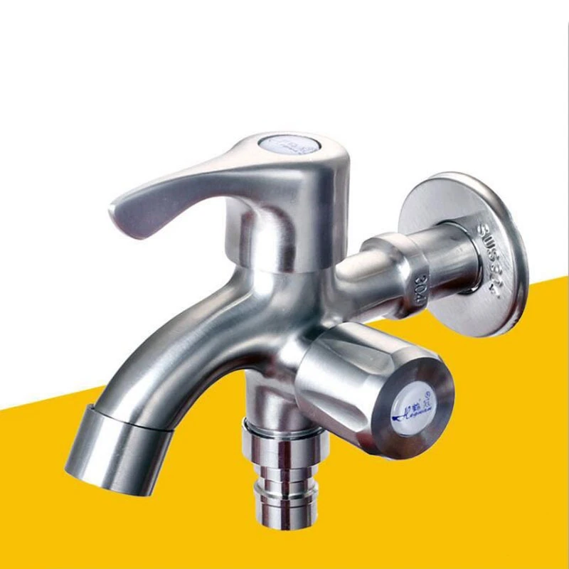 304 Stainless Steel Washing Machine Faucet 1 In 2 Out Multifunction Double Bibcock Outdoor Garden Mop Single Cold WaterTap
304 Stainless Steel Washing Machine Faucet 1 In 2 Out Multifunction Double Bibcock Outdoor Garden Mop Single Cold WaterTap