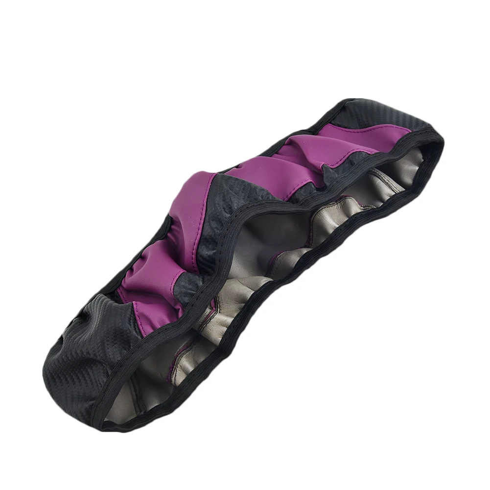 1pc Car Steering Wheel Cover Interior Black-Purple Carbon Fiber Leather Protection For 37CM-38CM Diameter Easy Installation
1pc Car Steering Wheel Cover Interior Black-Purple Carbon Fiber Leather Protection For 37CM-38CM Diameter Easy Installation