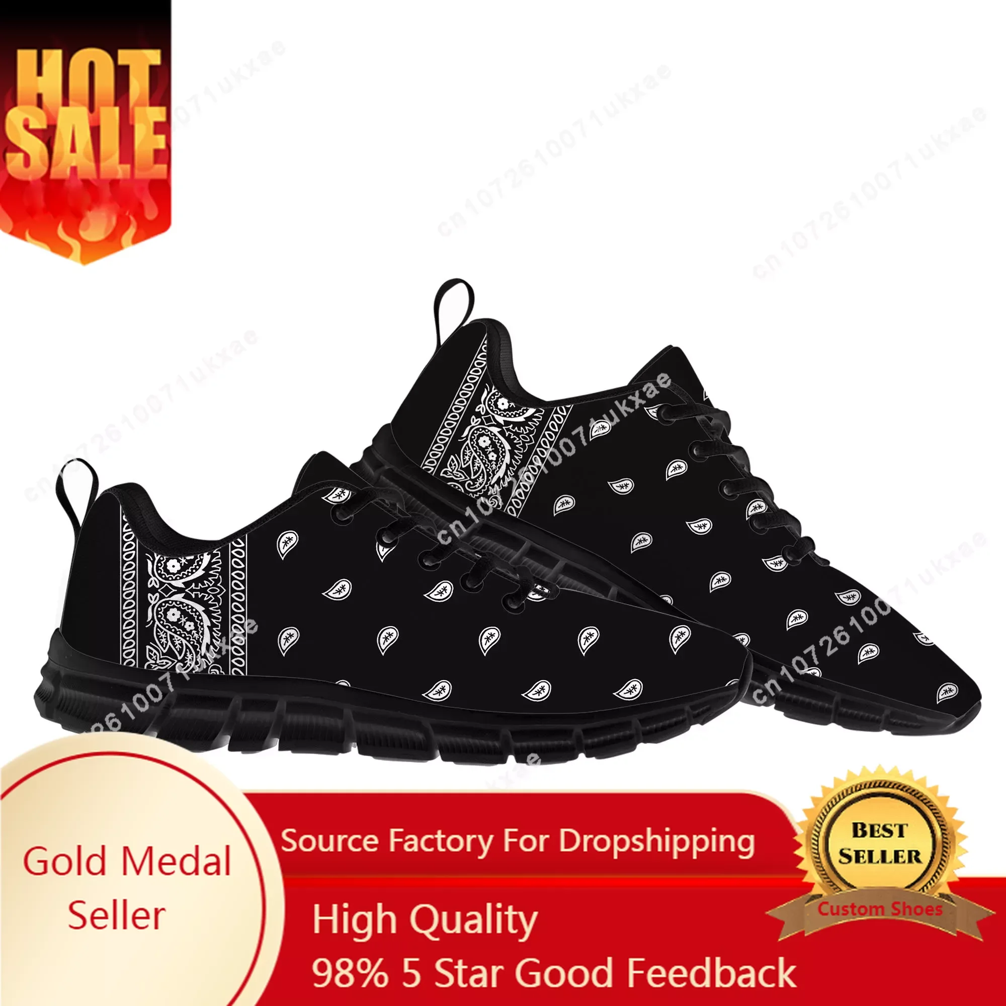 

Bandana Paisley Sports Shoes Mens Womens Teenager Kids Children Sneakers Black White Red Blue Casual Sneaker Couple Custom Shoes