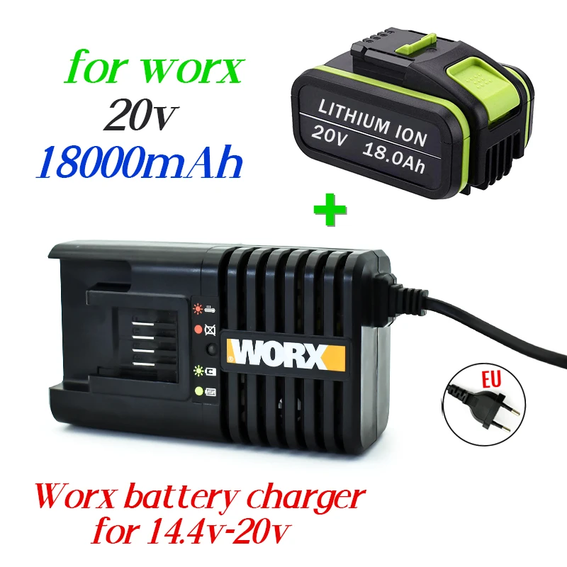 100% Nieuwe 20V 18.0Ah Vervanging Worx 20V Max Li-Ion Batterij WA3551 WA3551.1 WA3553 WA3641 WX373 WX390 + Lader
100% Nieuwe 20V 18.0Ah Vervanging Worx 20V Max Li-Ion Batterij WA3551 WA3551.1 WA3553 WA3641 WX373 WX390 + Lader