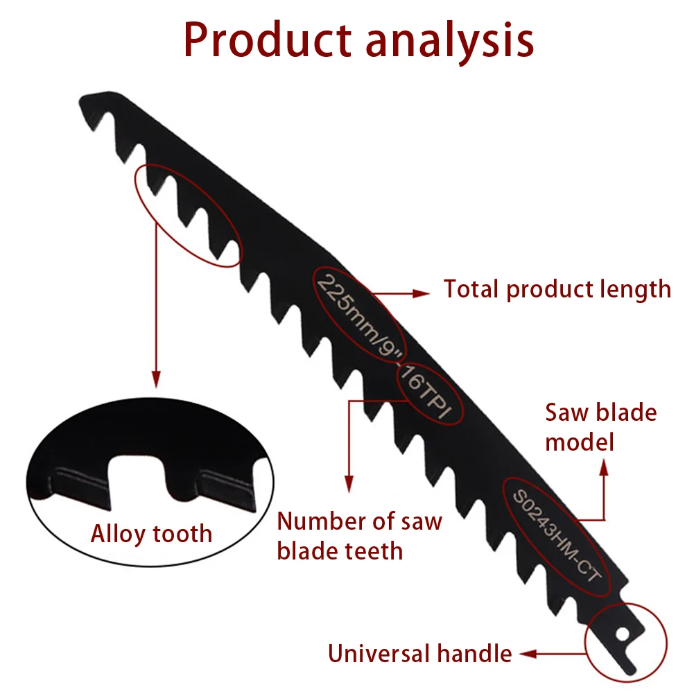 Tool Reciprocating Saw Blade Black 1pcs Saber Saw 1.5mm Thickness 12mm Tooth Pitch For Cutting Red Brick Stone
Tool Reciprocating Saw Blade Black 1pcs Saber Saw 1.5mm Thickness 12mm Tooth Pitch For Cutting Red Brick Stone