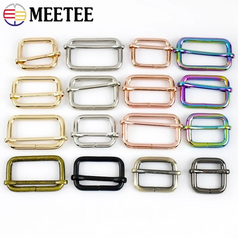 

5Pcs Metal Slides Tri-glides Roller Pin Buckles Handbag Strap Slider Adjuster Belt Buckle For Bag DIY Garment Accessories