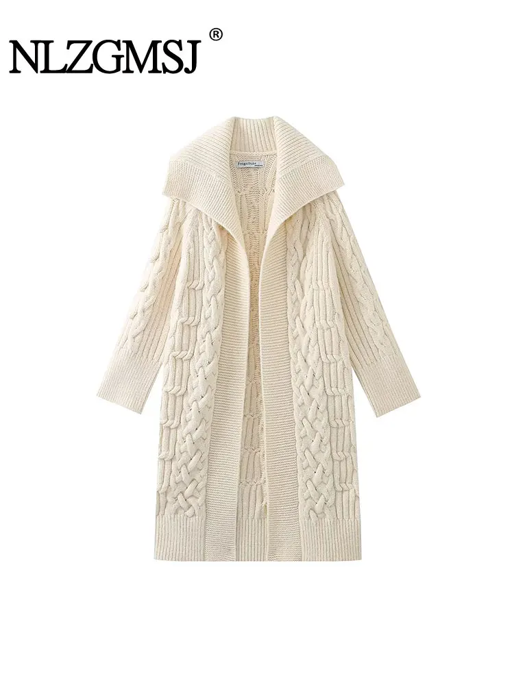 Nlzgmsj TRAF Long Knitting Cardigan Loose Sweaters For Women French Elegant Thick Sweater Autumn Winter 2023 New Clothes
Nlzgmsj TRAF Long Knitting Cardigan Loose Sweaters For Women French Elegant Thick Sweater Autumn Winter 2023 New Clothes