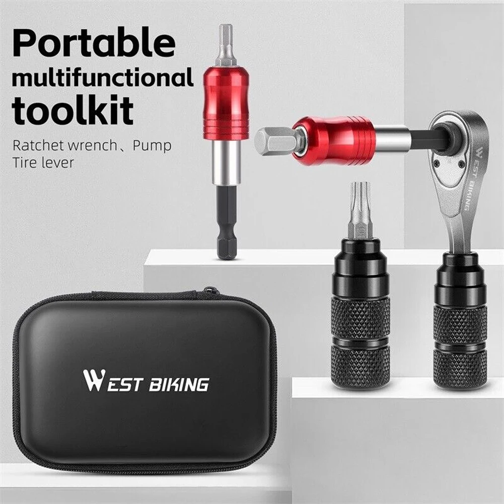 Magnetic Ratchet Wrench and Screwdriver Bit Set Reversible Ratchet Wrench Bicycle Repair Tool with Extension Rod 2 Pry Bars
Magnetic Ratchet Wrench and Screwdriver Bit Set Reversible Ratchet Wrench Bicycle Repair Tool with Extension Rod 2 Pry Bars