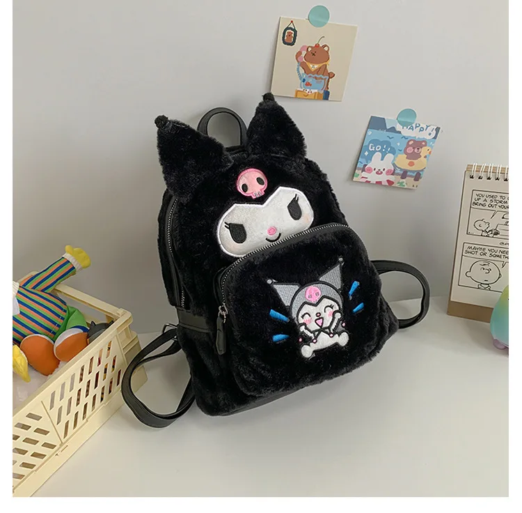 Kawaii Cartoon Kuromi Shoulder Backpack Kawaii Cartoon Kuromi Shoulder Backpack