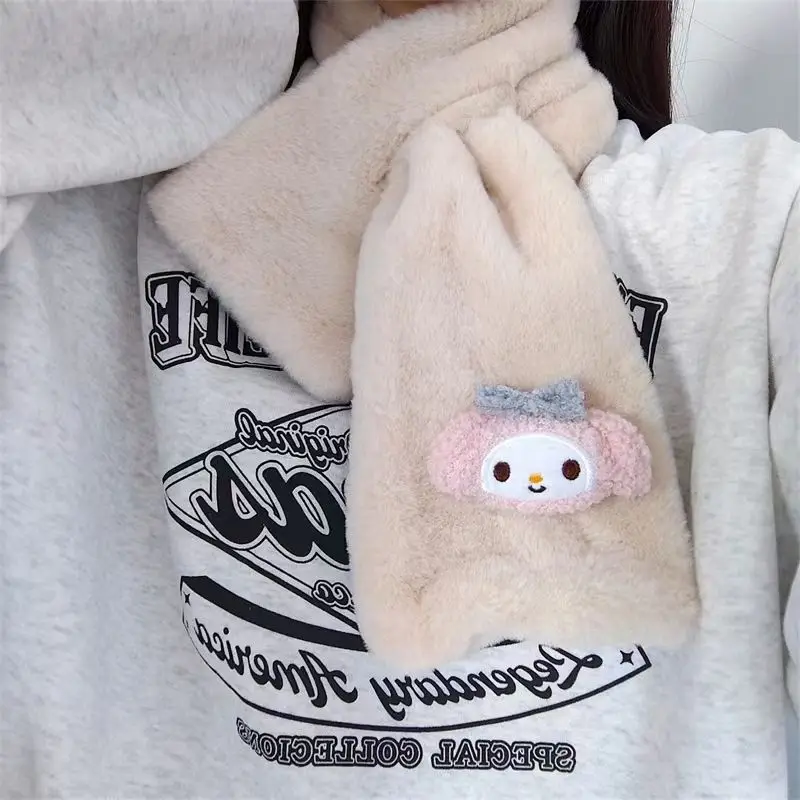 Kawaii Sanrio Anime Scarf Cute My Melody Leisure Academy Style Sweet Winter Plush Versatile Windproof Warm Scarf Gifts for Girls
Kawaii Sanrio Anime Scarf Cute My Melody Leisure Academy Style Sweet Winter Plush Versatile Windproof Warm Scarf Gifts for Girls