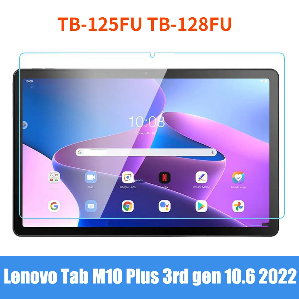

2PCS Screen Protector For Lenovo Tab M10 Plus 3rd Gen 10.6" Xiaoxin Pad 2022 TB-125FU TB-128FU Tempered Glass Film Scratch Proof