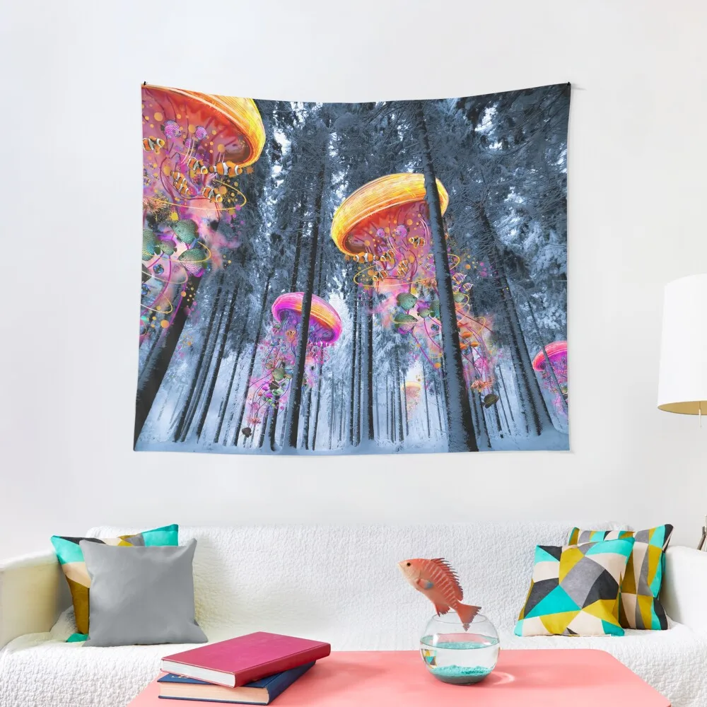 

New Winter Forest of Electric Jellyfish WorldsTapestry room decorations Tapestry on the wall