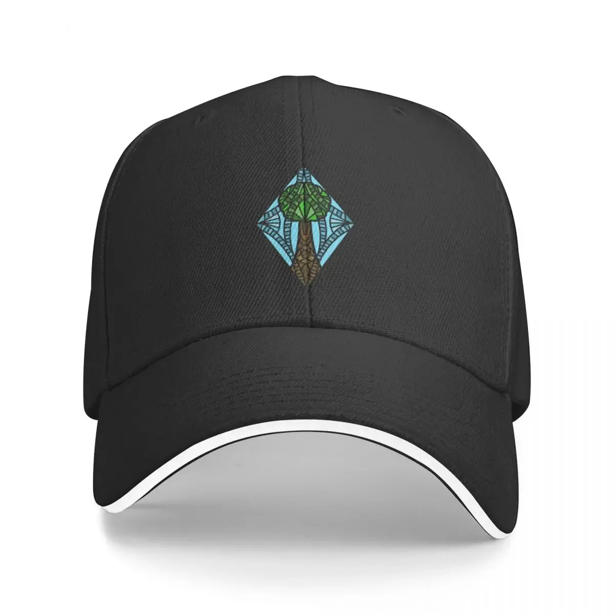 

Tree Stained glass design Baseball Cap Trucker Cap Luxury Hat Sunscreen Beach Outing Women Caps Men's