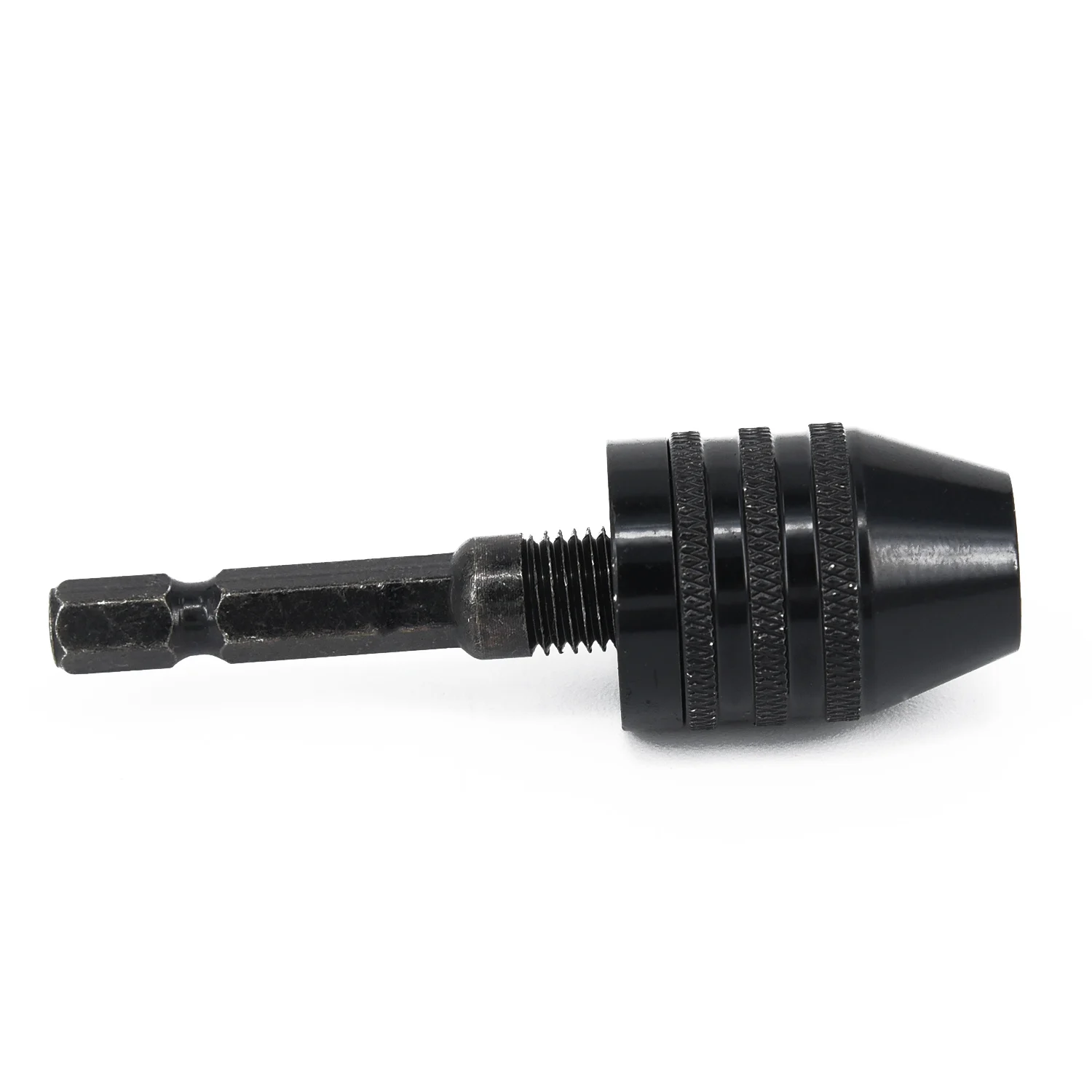 Adapter Bit Keyless Converter Hex Tool Hexagonal Shank Drill Chuck 0.3-6.5mm 71x22mm Aluminum Alloy Black Mini
Adapter Bit Keyless Converter Hex Tool Hexagonal Shank Drill Chuck 0.3-6.5mm 71x22mm Aluminum Alloy Black Mini