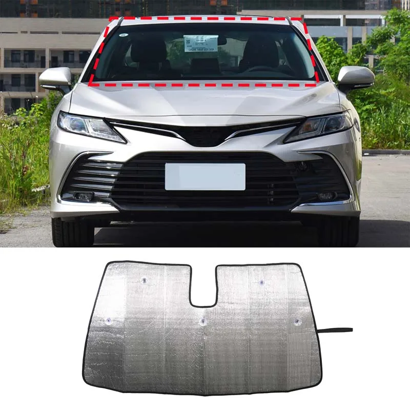 For Toyota Camry 2018-2023 Aluminum Foil Silver Car Styling Car Front Glass UV Protection Sunshade Car Protection Accessories
For Toyota Camry 2018-2023 Aluminum Foil Silver Car Styling Car Front Glass UV Protection Sunshade Car Protection Accessories