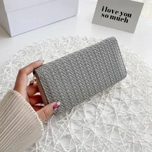Weave Wrist Handle Phone Case Long Section Money Pocket Pouch Handbag Women Purse Card Holder Wallet
Weave Wrist Handle Phone Case Long Section Money Pocket Pouch Handbag Women Purse Card Holder Wallet