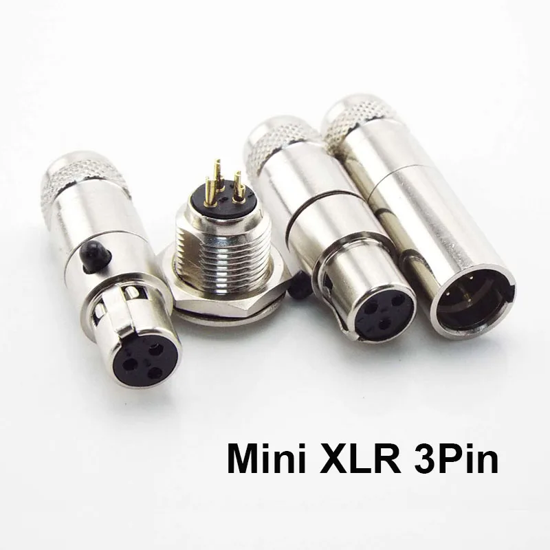 Mini XLR Connectors 3pin Male 3p Female Connector Panel Chassis Socket Screw Mount Small Plug XLR Microphone MIC Audio Adapter
Mini XLR Connectors 3pin Male 3p Female Connector Panel Chassis Socket Screw Mount Small Plug XLR Microphone MIC Audio Adapter