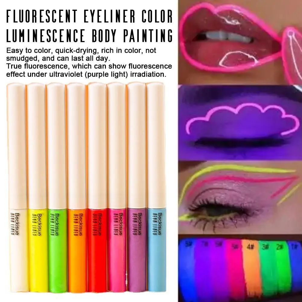 Luminous Eyeliner Pen Cosmetic Pigment Neon White Yellow Purple Red EyeLiner Quick Dry Waterproof Party Fluorescence Eyes Makeup
Luminous Eyeliner Pen Cosmetic Pigment Neon White Yellow Purple Red EyeLiner Quick Dry Waterproof Party Fluorescence Eyes Makeup
