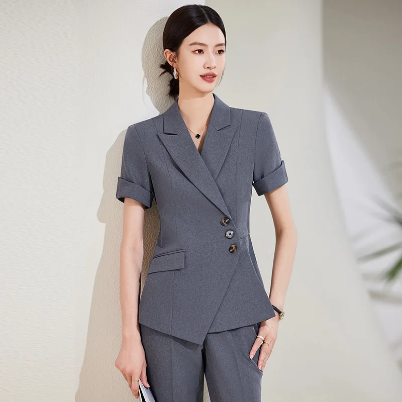 

High Quality Newest 2024 Designer Runway Suit Set Women's Slim Fitting Blazer Jacket Pants Suit 2pcs Korean Fashion