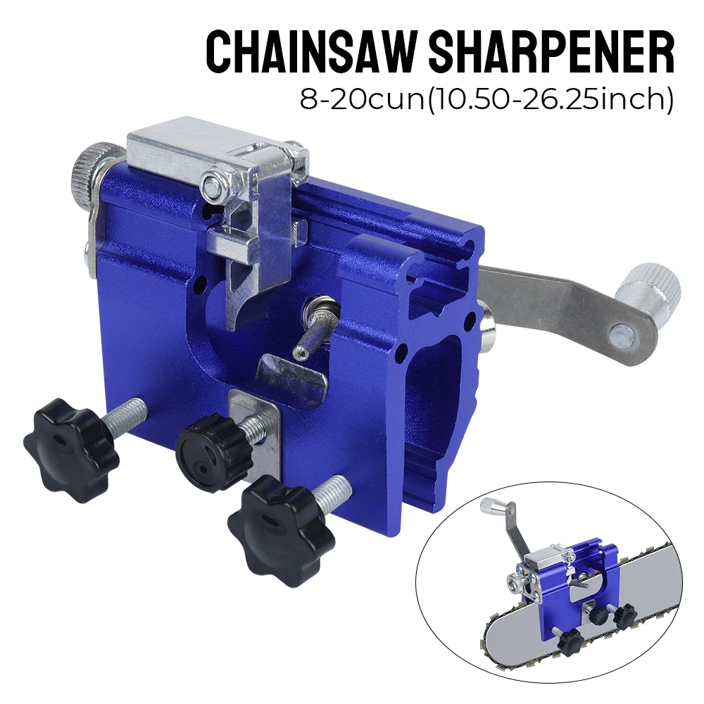 

Woodworking Chainsaw Sharpener With 3 Grinding Rod Hand-operated Wood and Garden Electric Saws Repair Tools Sharpening