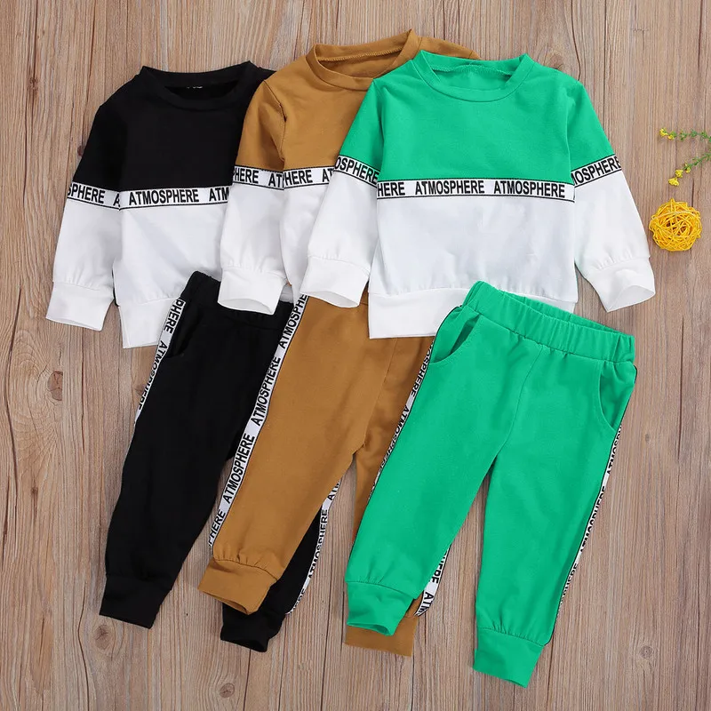 Autumn Toddler Boy Clothes Newborn Long-Sleeved Letter Top and Long Trousers Pant Sets Baby Infant Clothing
Autumn Toddler Boy Clothes Newborn Long-Sleeved Letter Top and Long Trousers Pant Sets Baby Infant Clothing