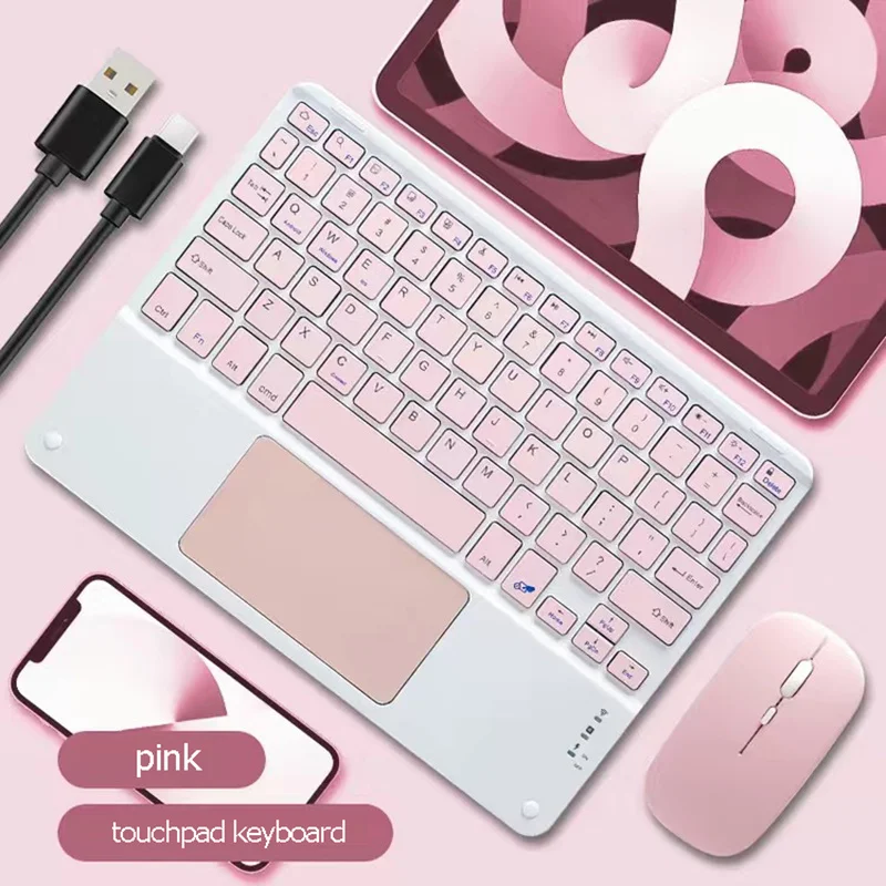 Rechargeable Touchpad Keyboard, 10 Inch Wireless Portable Keyboard, Suitable For IPad Tablets, PC Magnets, Bluetooth Keyboard
Rechargeable Touchpad Keyboard, 10 Inch Wireless Portable Keyboard, Suitable For IPad Tablets, PC Magnets, Bluetooth Keyboard
