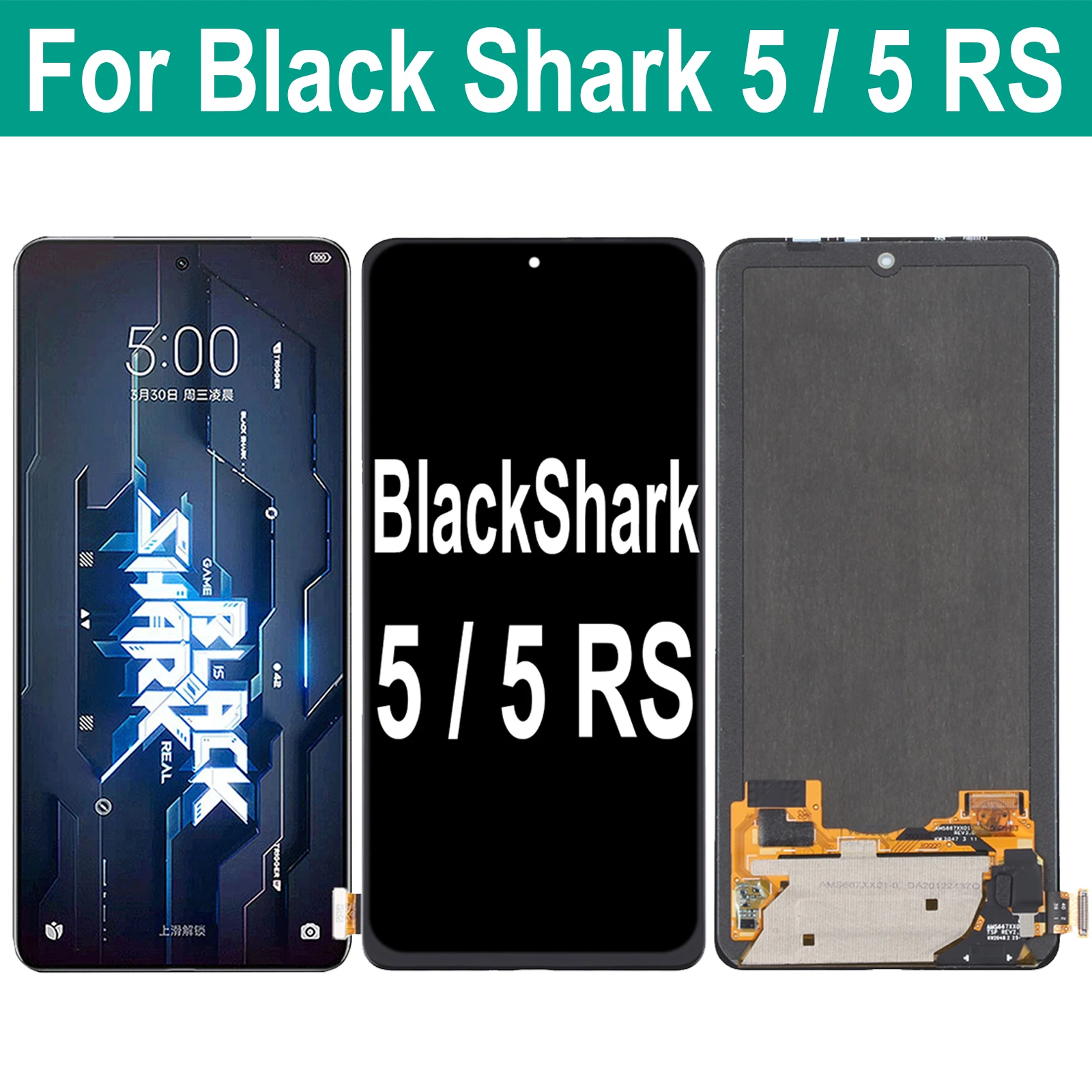 

6.67'' AMOLED Original For Xiaomi Black Shark 5 RS PAR-A0 KSR-A0 LCD Display Touch Screen Digitizer Assembly