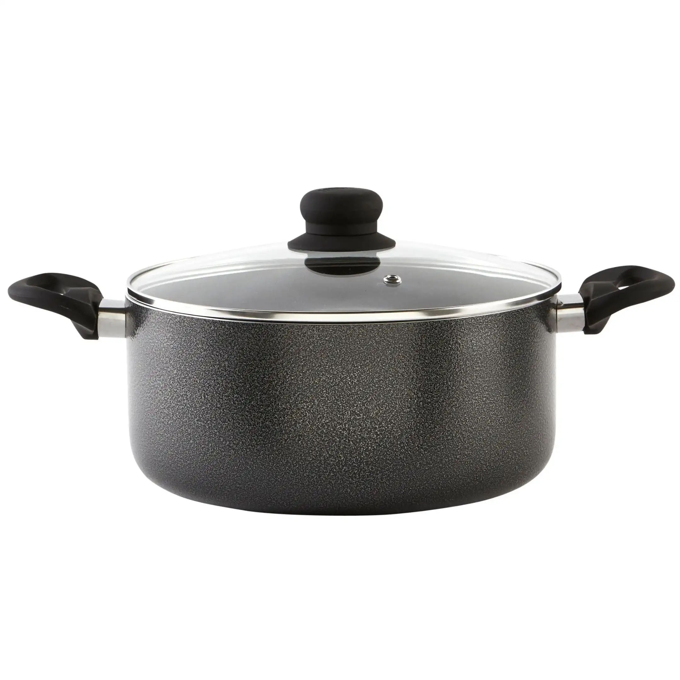 Imusa 10 Quart Aluminum Nonstick Charcoal Exterior Stockpot with Glass Lid and Steam Vent
Imusa 10 Quart Aluminum Nonstick Charcoal Exterior Stockpot with Glass Lid and Steam Vent
