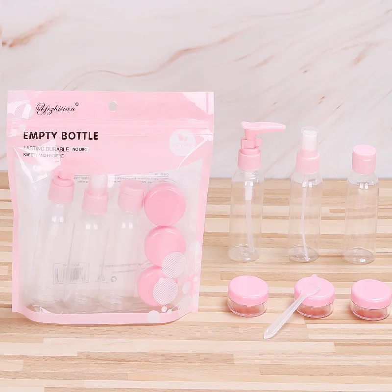 5PCS /set Travel Bottle Sets Travel Refillable Empty Bottle Set Essence Shampoo Gel Container Can Spray Lotion Bottling
5PCS /set Travel Bottle Sets Travel Refillable Empty Bottle Set Essence Shampoo Gel Container Can Spray Lotion Bottling