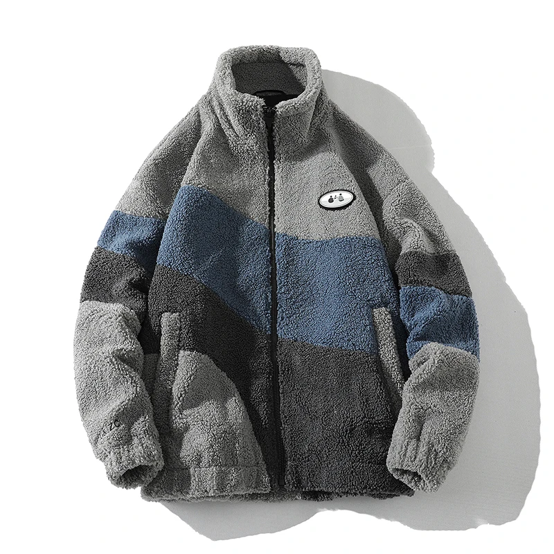 New Retro Splicing Warm Coat Loose Wind Warm Casual Jacket Long-Sleeved Color Collision Collar Front Zipper Men's Jacket
New Retro Splicing Warm Coat Loose Wind Warm Casual Jacket Long-Sleeved Color Collision Collar Front Zipper Men's Jacket