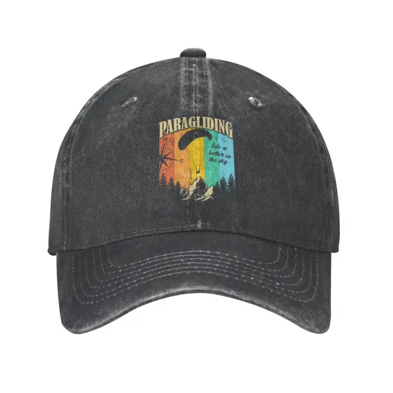 

Classic Cotton Paragliding Paraglider Mountains Baseball Cap Men Women Personalized Adjustable Unisex Dad Hat Spring