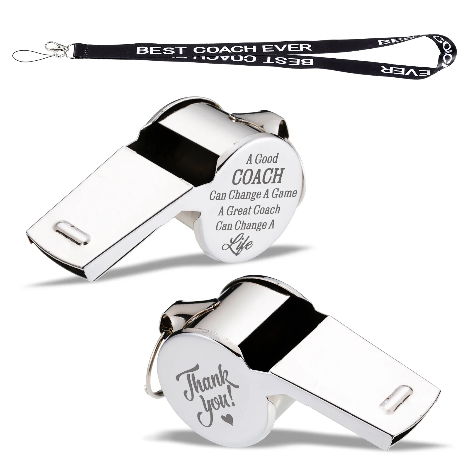 Sports Whistle with Lanyard Thank You Gift for A Word A Great Coaches Teacher Referees Loud Crisp Sound Stainless Steel Whistles
Sports Whistle with Lanyard Thank You Gift for A Word A Great Coaches Teacher Referees Loud Crisp Sound Stainless Steel Whistles