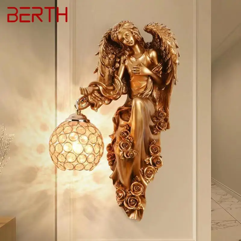 BERTH Modern Indoor Angel Wall Light LED Gold Creative European Resin Sconce Lamp for Decor Home Living Room Bedroom
BERTH Modern Indoor Angel Wall Light LED Gold Creative European Resin Sconce Lamp for Decor Home Living Room Bedroom