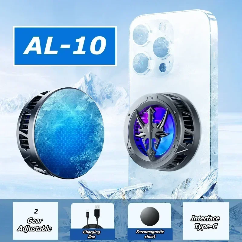 AL10 Mobile Game Radiator Semiconductor Magnetic Cooling Fan for PUBG Game Cooler for IPhone Samsung Xiaomi Phone Cool Heat Sink
AL10 Mobile Game Radiator Semiconductor Magnetic Cooling Fan for PUBG Game Cooler for IPhone Samsung Xiaomi Phone Cool Heat Sink