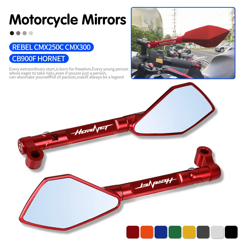 Rear View Rearview Mirrors Side Mirror Universal Motorcycle Accessories Aluminum For HONDA REBEL CMX250C CMX300 CB900F Hornet
Rear View Rearview Mirrors Side Mirror Universal Motorcycle Accessories Aluminum For HONDA REBEL CMX250C CMX300 CB900F Hornet