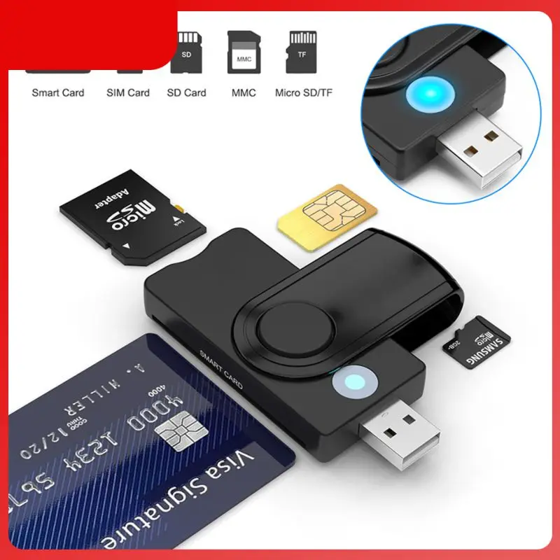 

Smart Chip Reader For Tax Credit Card Bill Payment Support SIM IC ID CAC EMV SD TF Card Online Bank Digital Signature Tax Return