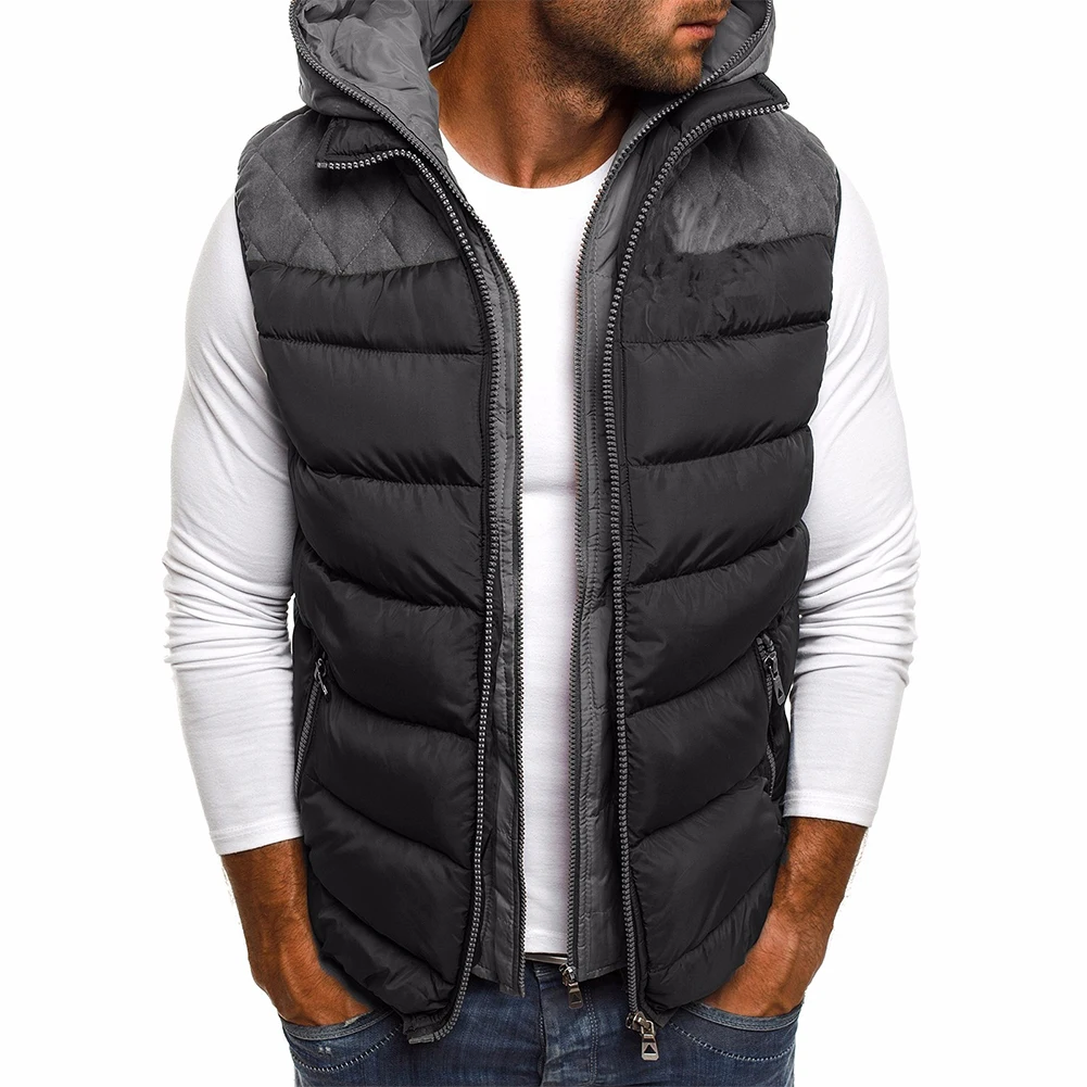 Men's Padded Vest Autumn Winter Hooded Jackets Color Patchwork Outerwear Thick Warm Sleeveless Coat Waistcoat Clothing Male
Men's Padded Vest Autumn Winter Hooded Jackets Color Patchwork Outerwear Thick Warm Sleeveless Coat Waistcoat Clothing Male