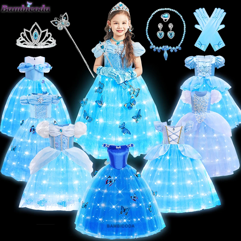 Cinderella Cosplay Costume Kids Layers Deluxe Ball Gown Princess Dresses Christmas Wedding Evening Dress LED Light Dress
Cinderella Cosplay Costume Kids Layers Deluxe Ball Gown Princess Dresses Christmas Wedding Evening Dress LED Light Dress