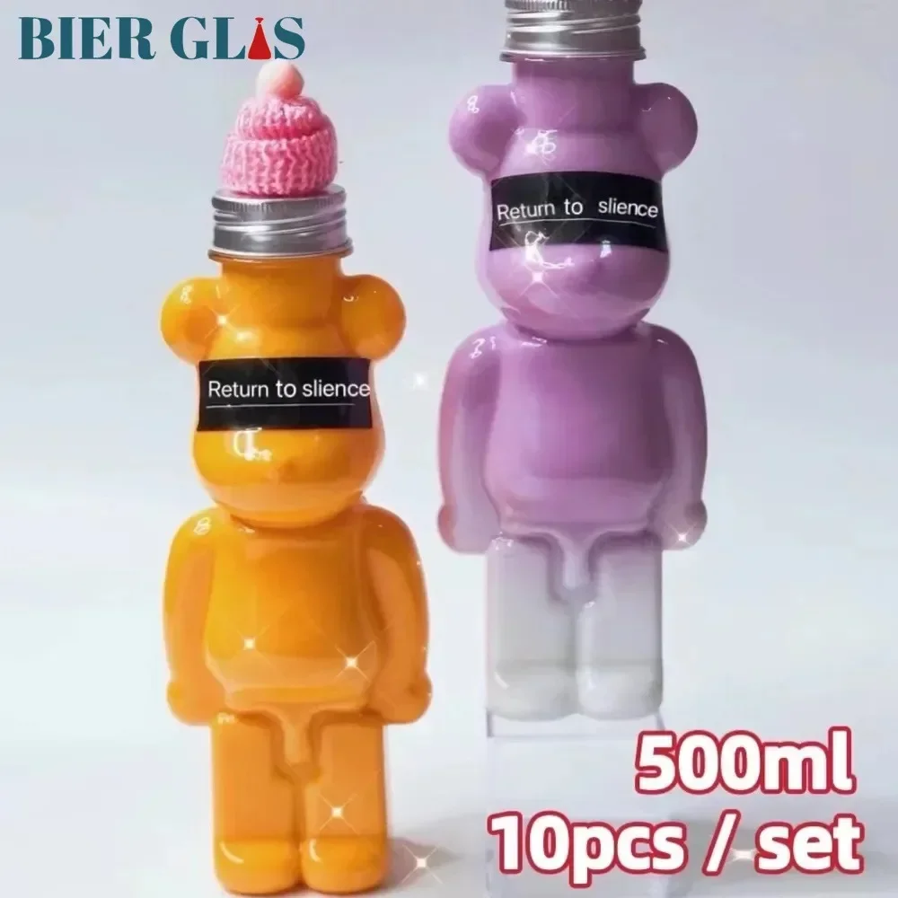 500ml 10pcs Bear Pet Bottles With Hat Scarf Straps Fashion Pearl Tea Cup Party Decorations Beverage Water Juice Drink Container
500ml 10pcs Bear Pet Bottles With Hat Scarf Straps Fashion Pearl Tea Cup Party Decorations Beverage Water Juice Drink Container